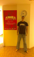 Aloha offices, poster and life-size doll-man wearing Aloha shirt