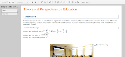 screen shot of the editor with sidebar toolbox, document page, and toolbar